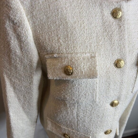 J.Crew $248 Isabelle Lady Jacket in Tweed Natural Size 18 CC271 - Picture 4 of 13